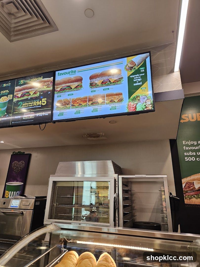 Subway Menu and Interior