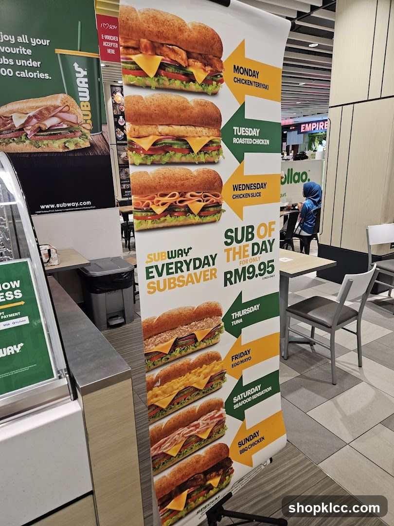 Subway Sub of the Day Promotion