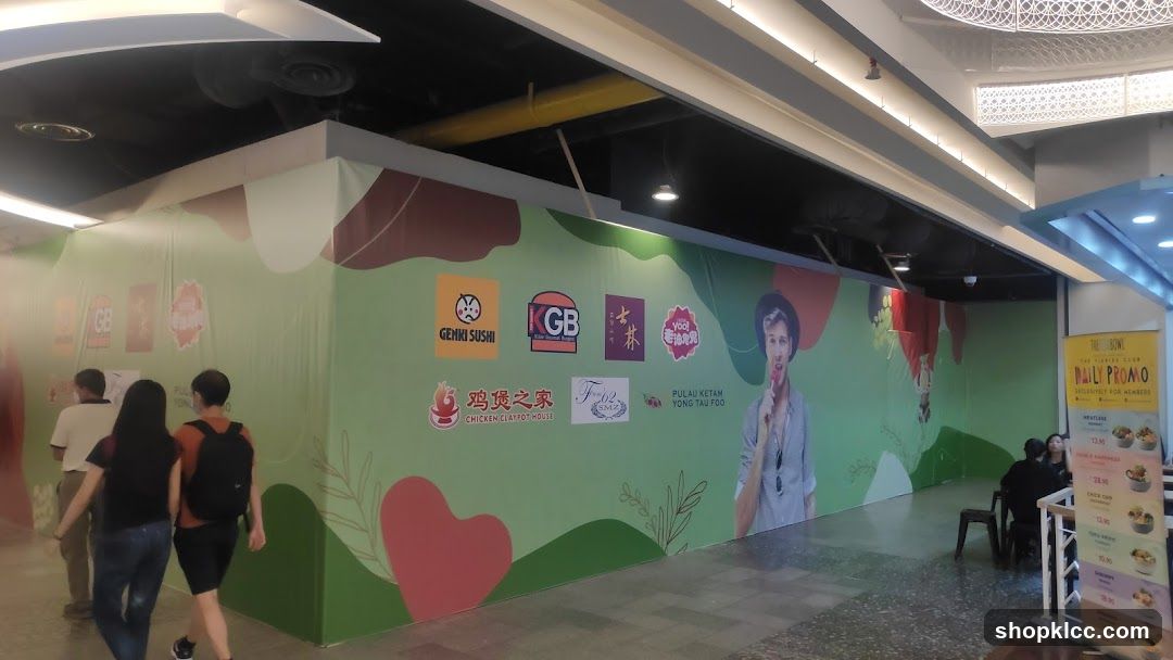 Mall Under Construction with Brand Logos