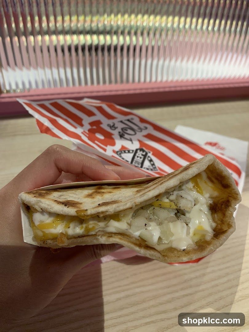 Quesadilla with cheese and onions
