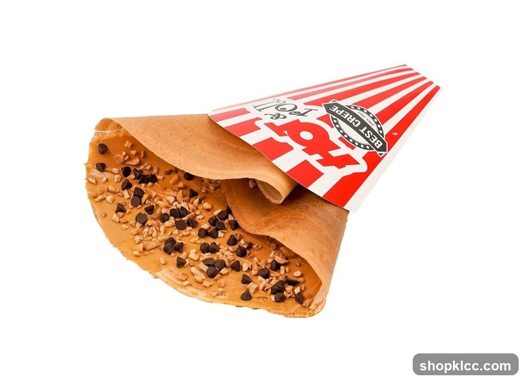 Peanut Butter Chocolate Chip Crepe