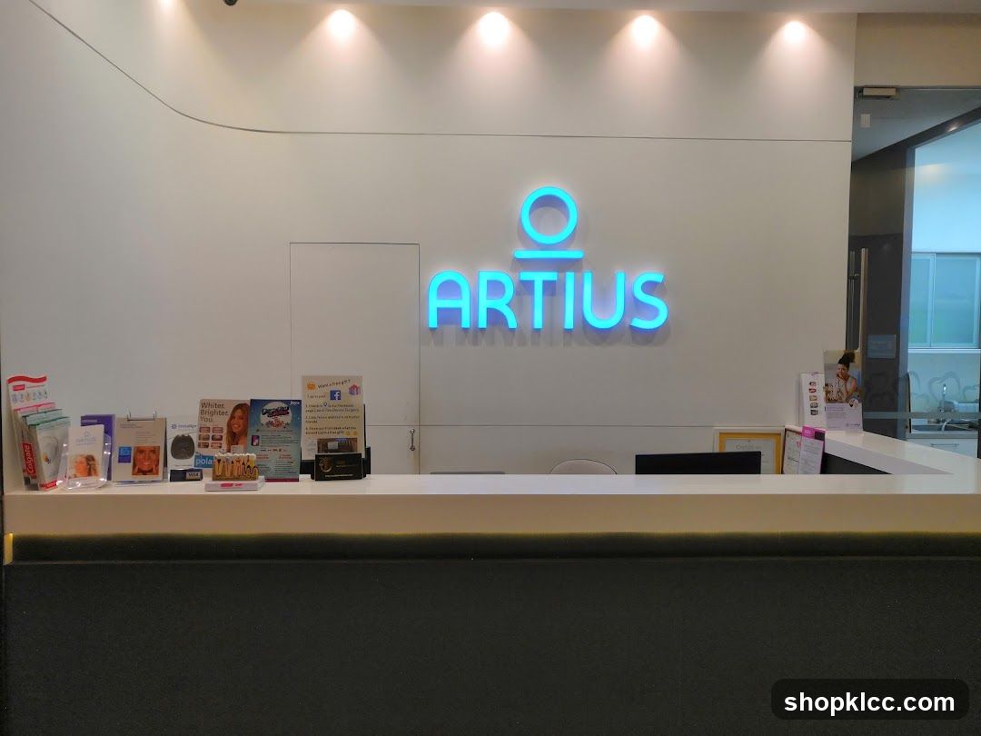 Reception Desk with Company Logo