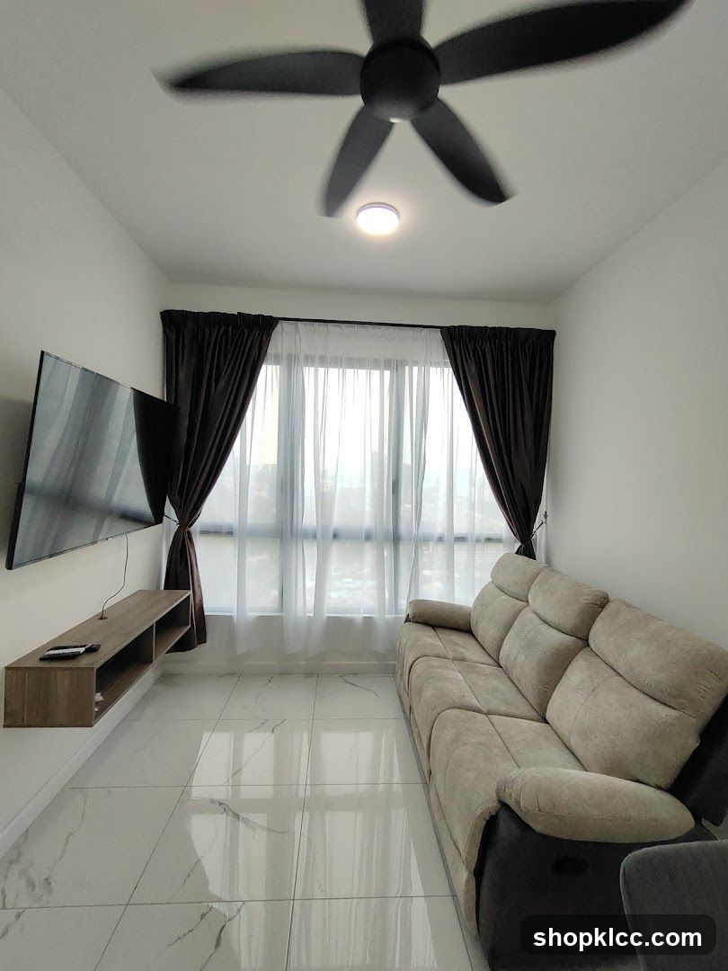 Living Room with TV and Sofa