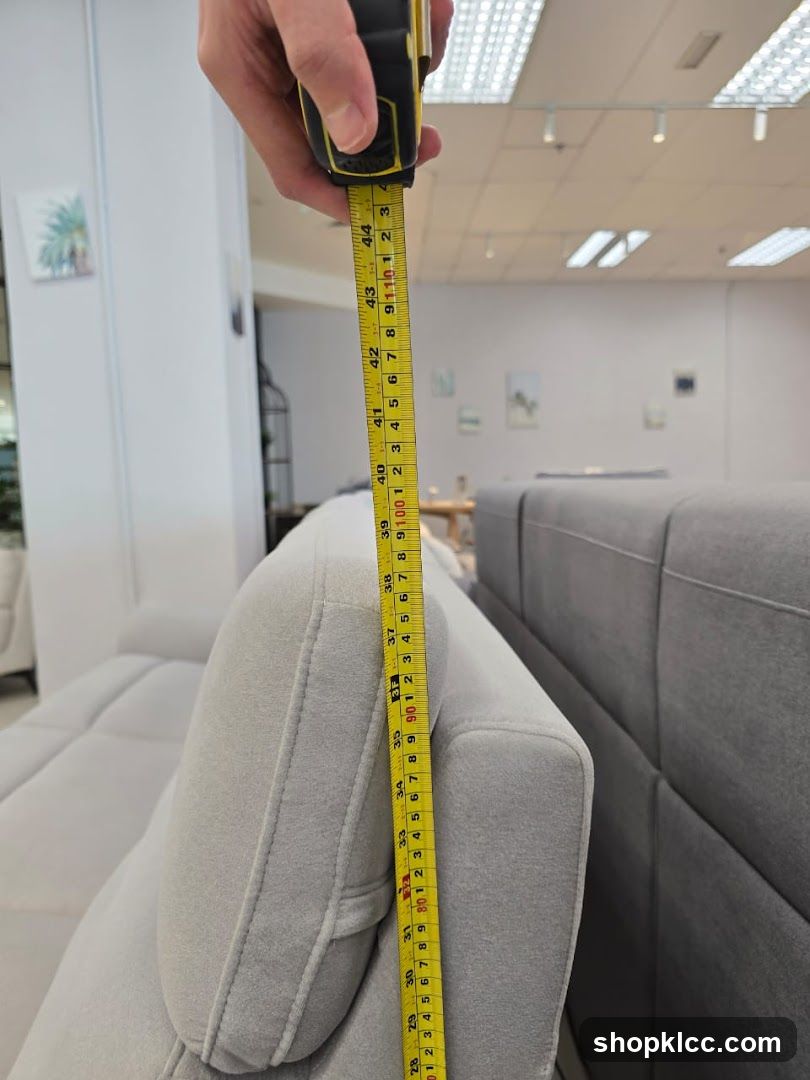 Measuring Sofa Height