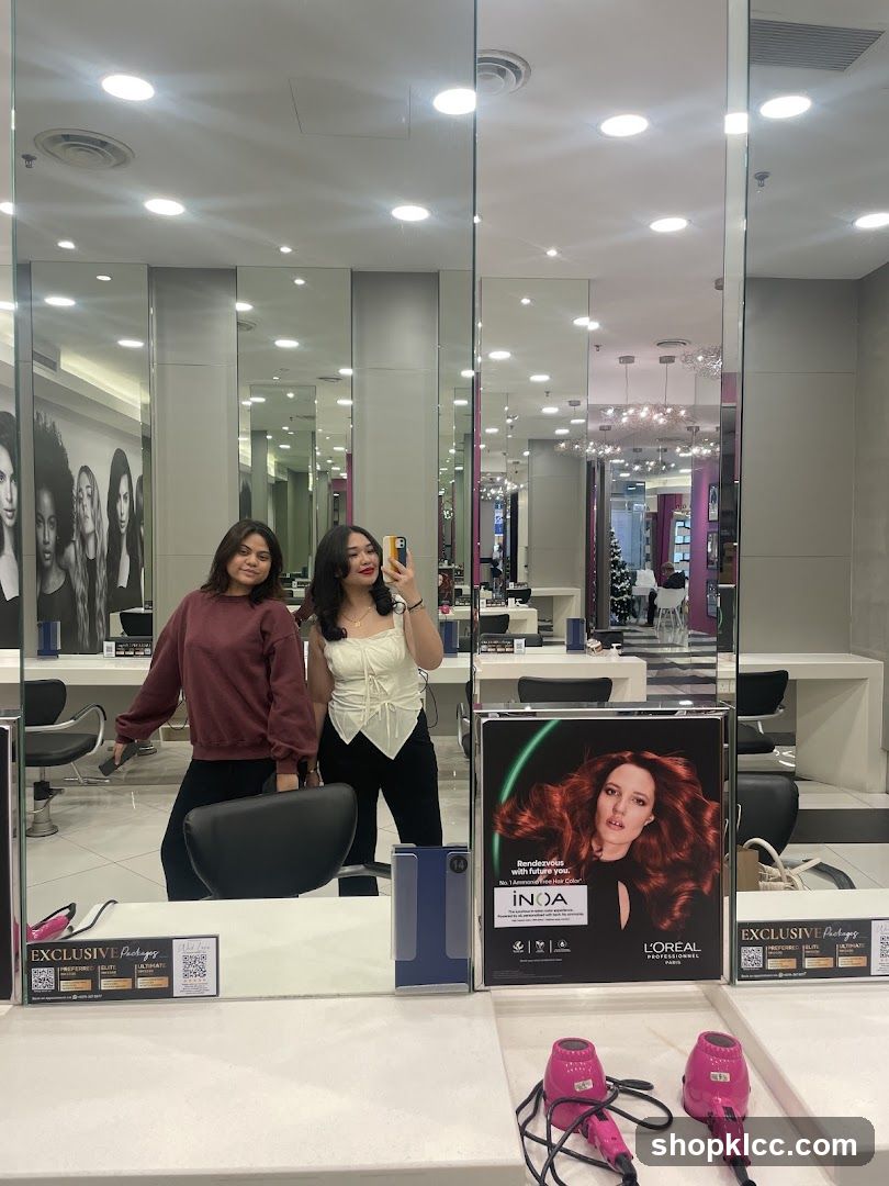Salon Interior with Two Women