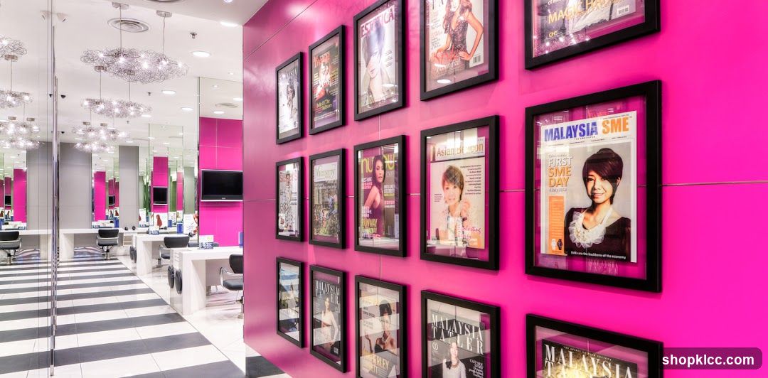 Salon Interior with Magazine Displays