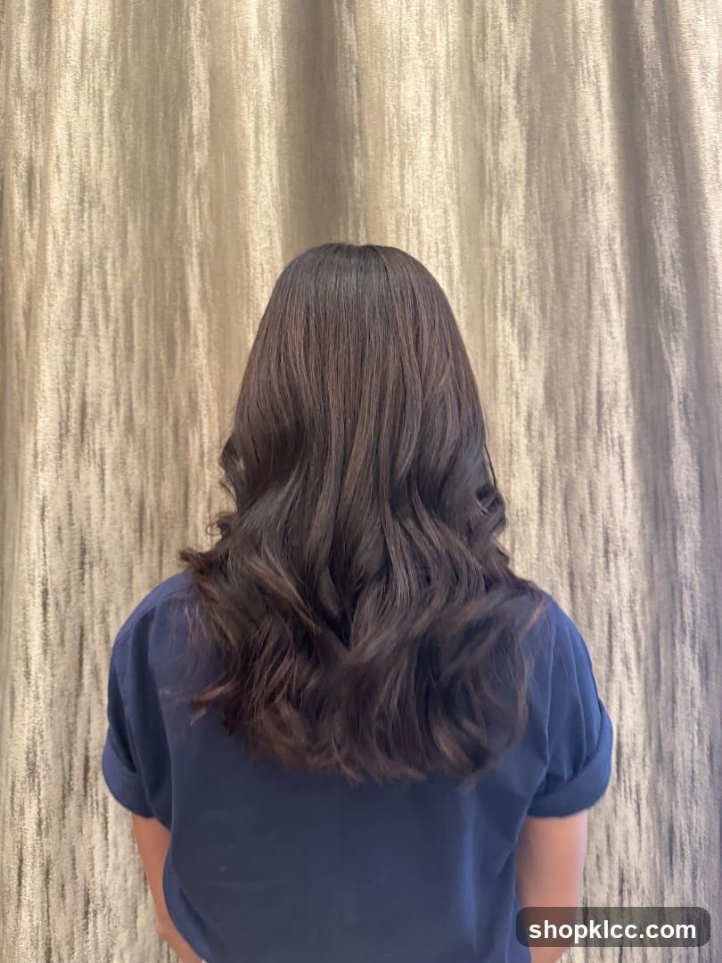 Woman's Dark Wavy Hair