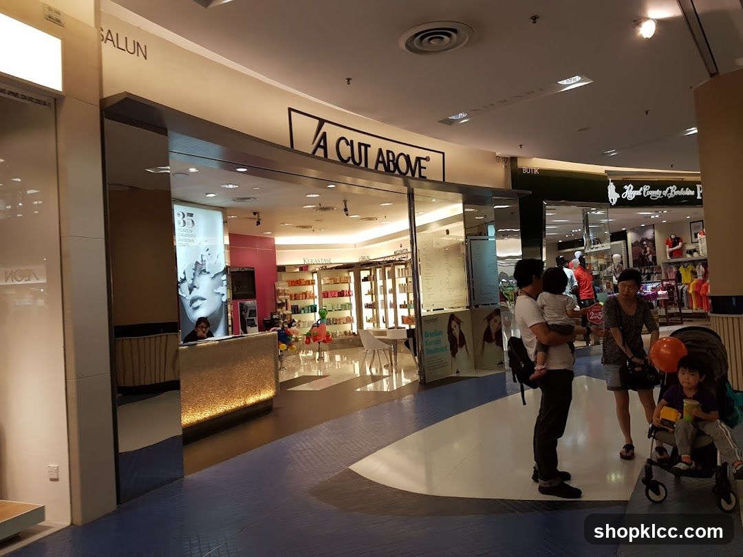 Mall Interior with Hair Salon