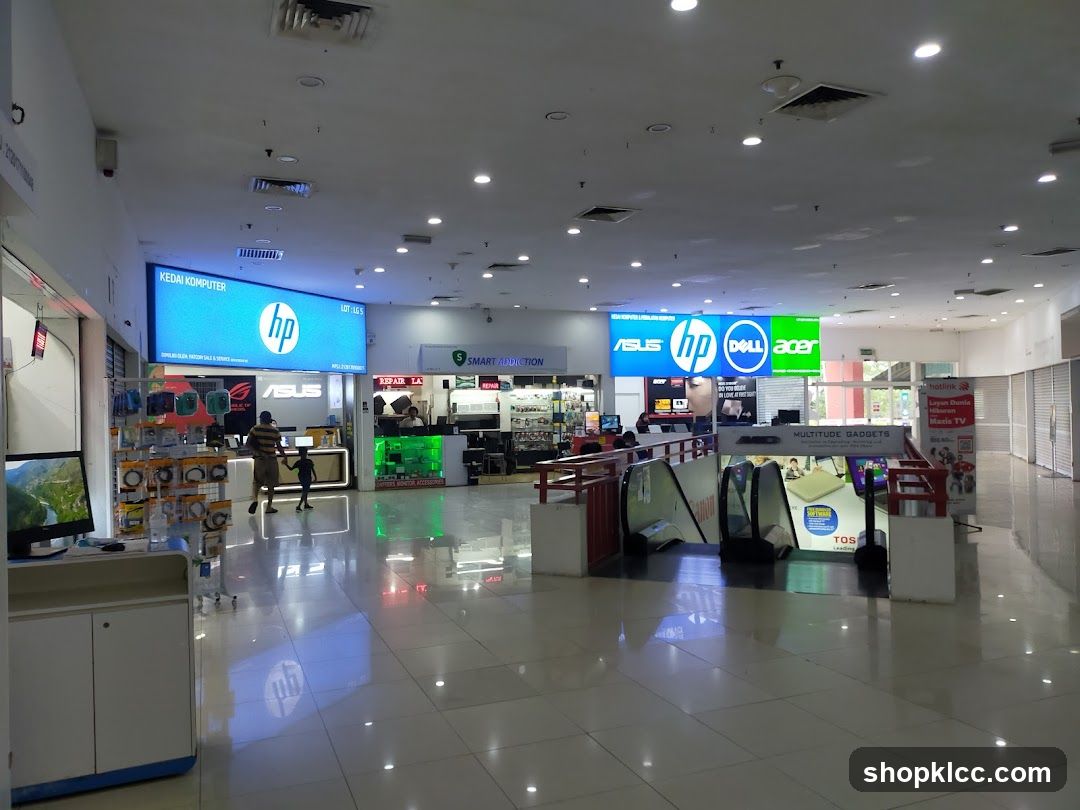 Computer stores in a mall