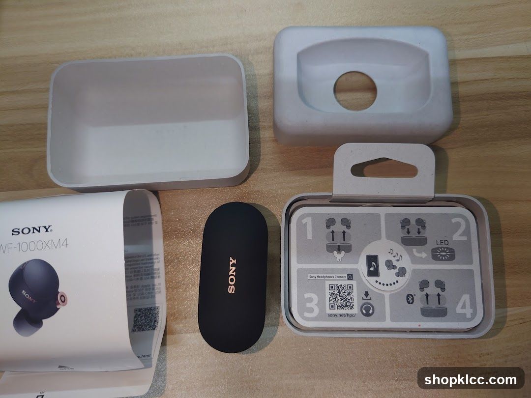 Sony WF-1000XM4 Earbuds Packaging