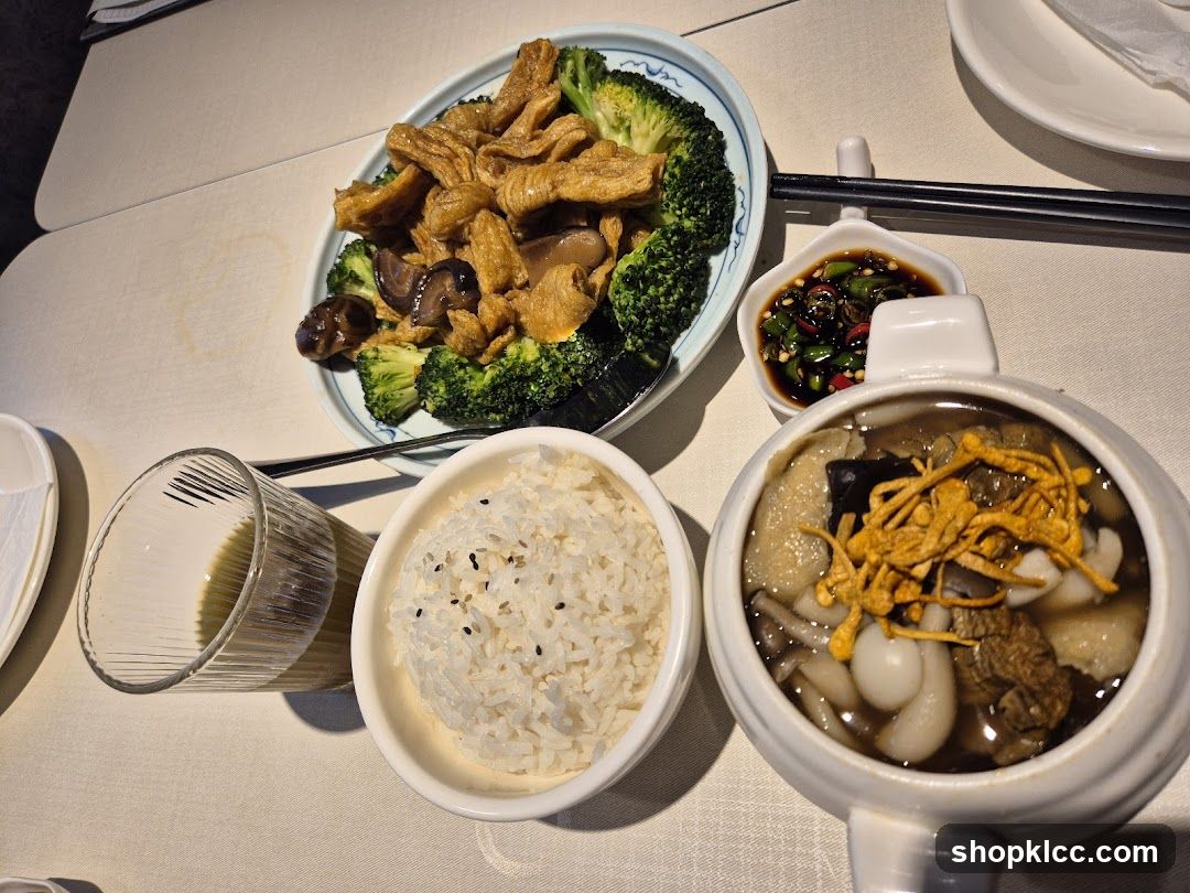 Meal with Rice and Soup