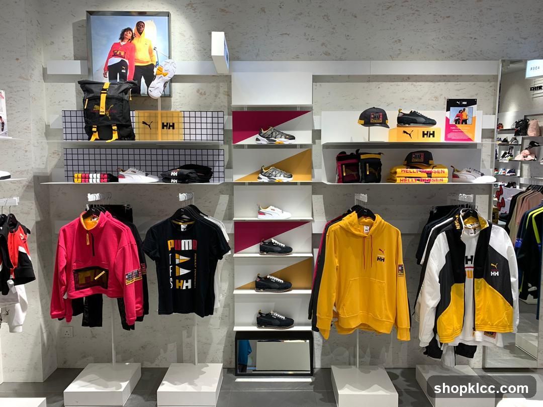 Puma and Helly Hansen Apparel Display