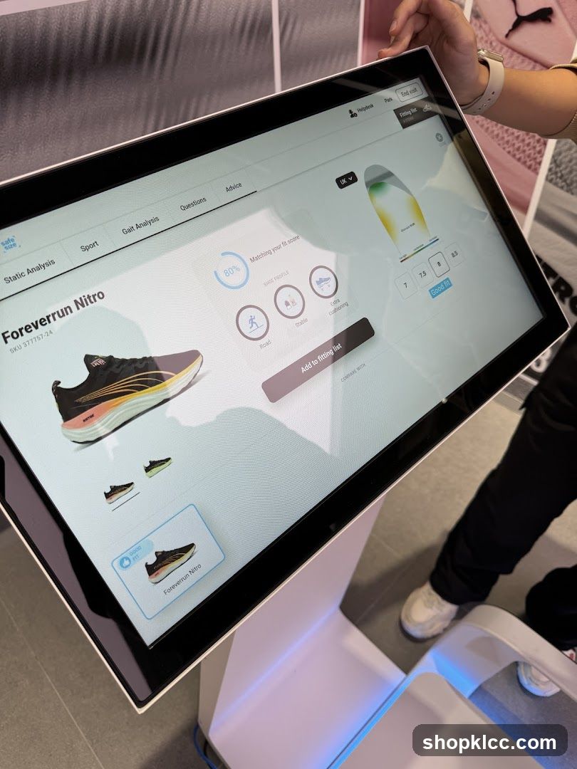 Interactive Shoe Fitting Kiosk