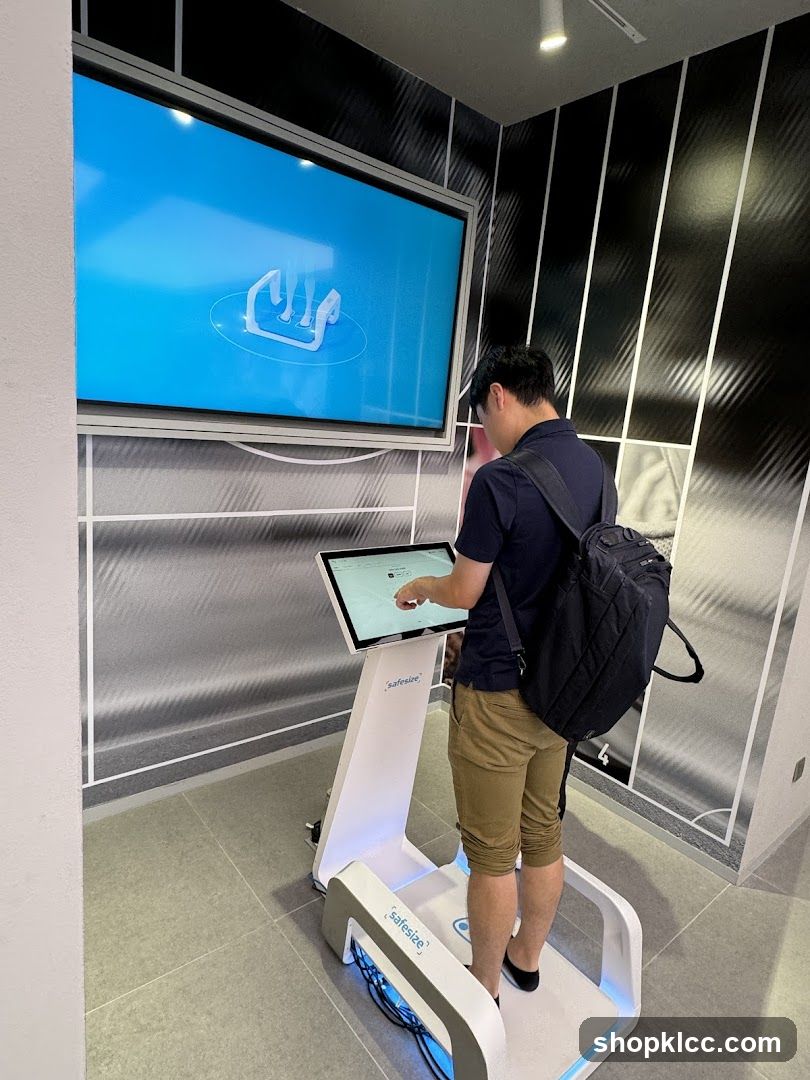 Foot scanning station