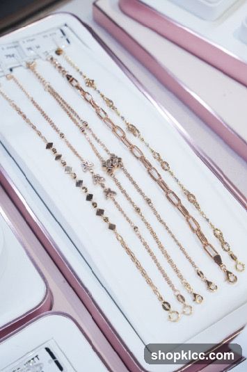 Gold Bracelets Display