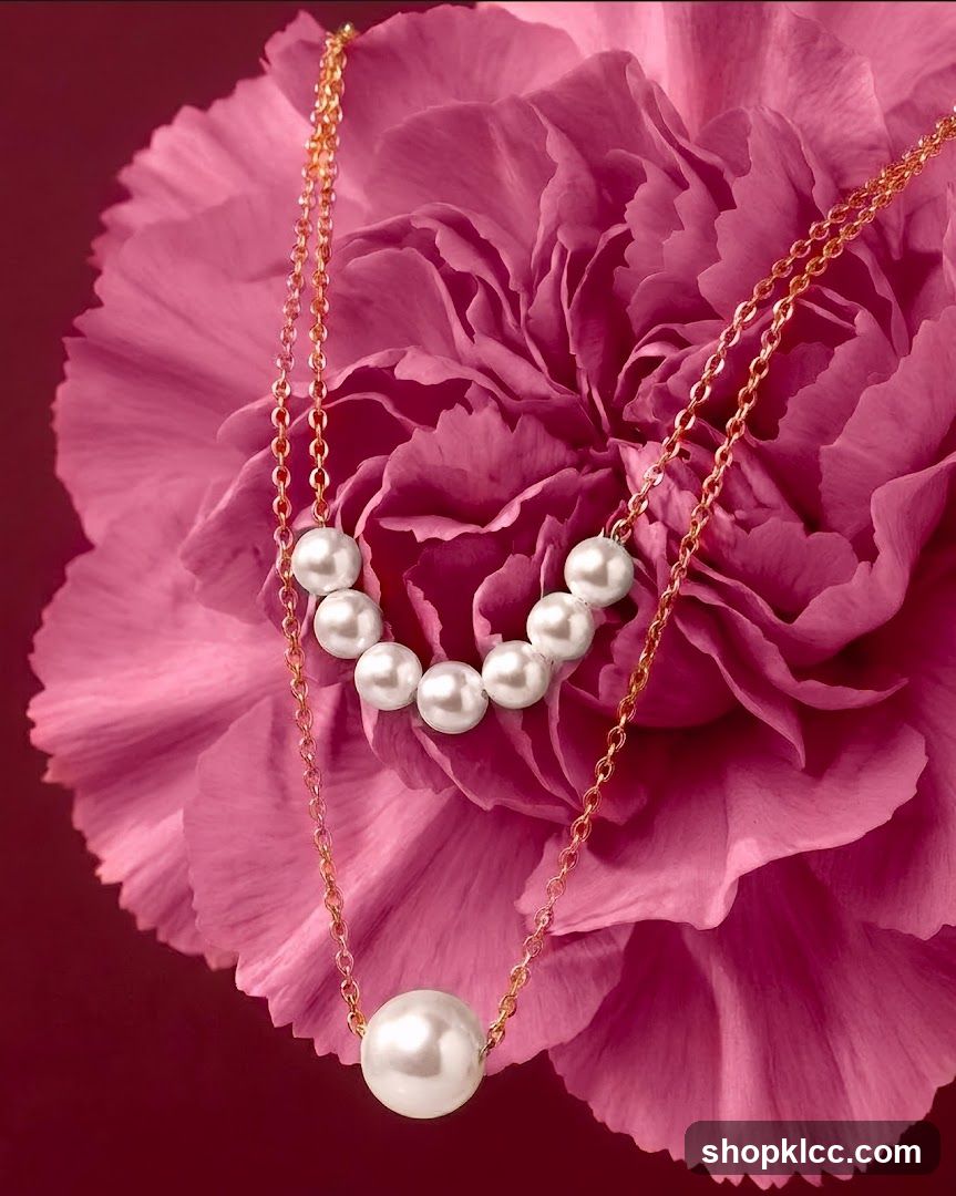 Pearl Necklace on Flower Petals