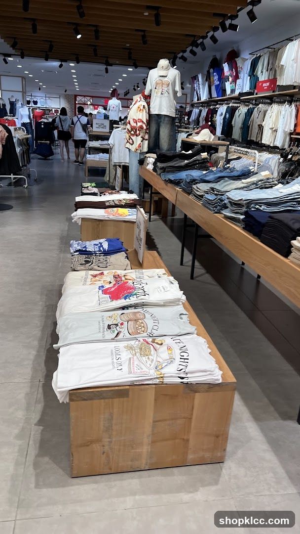 T-shirt Display in Clothing Store