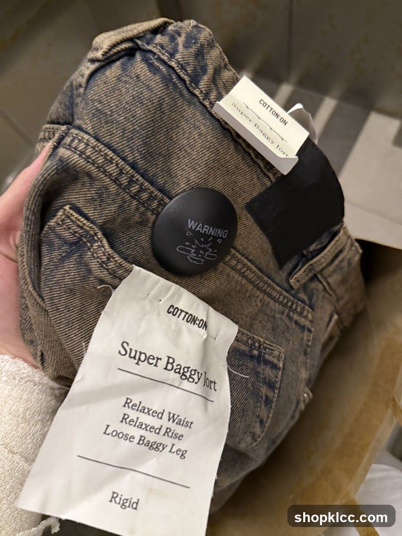 Jeans with tags