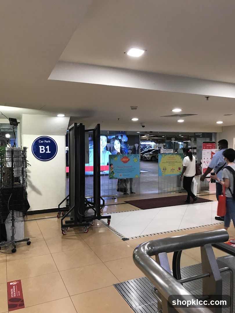 Mall Entrance with Promotional Displays