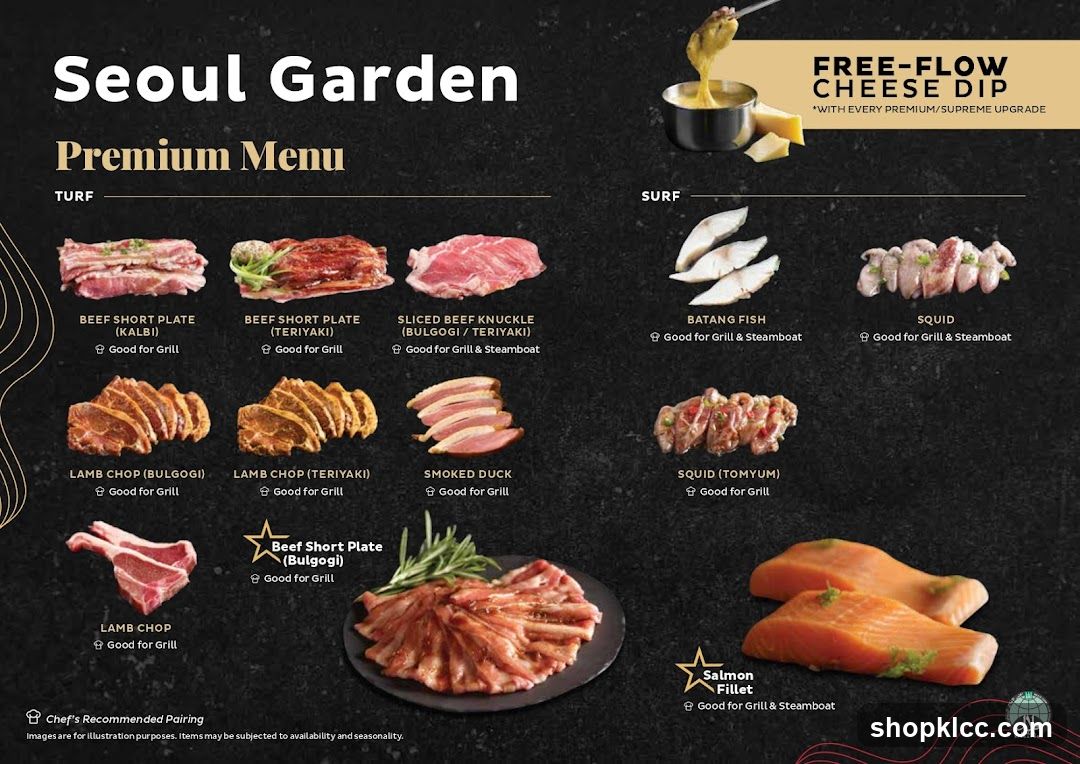 Seoul Garden Premium Menu
