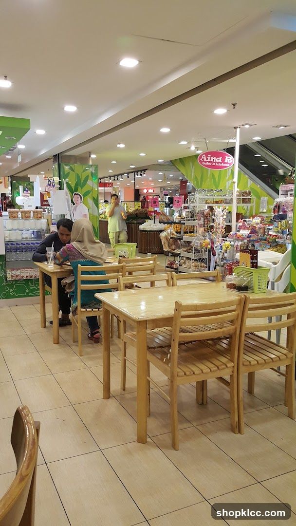 Indoor cafe seating area
