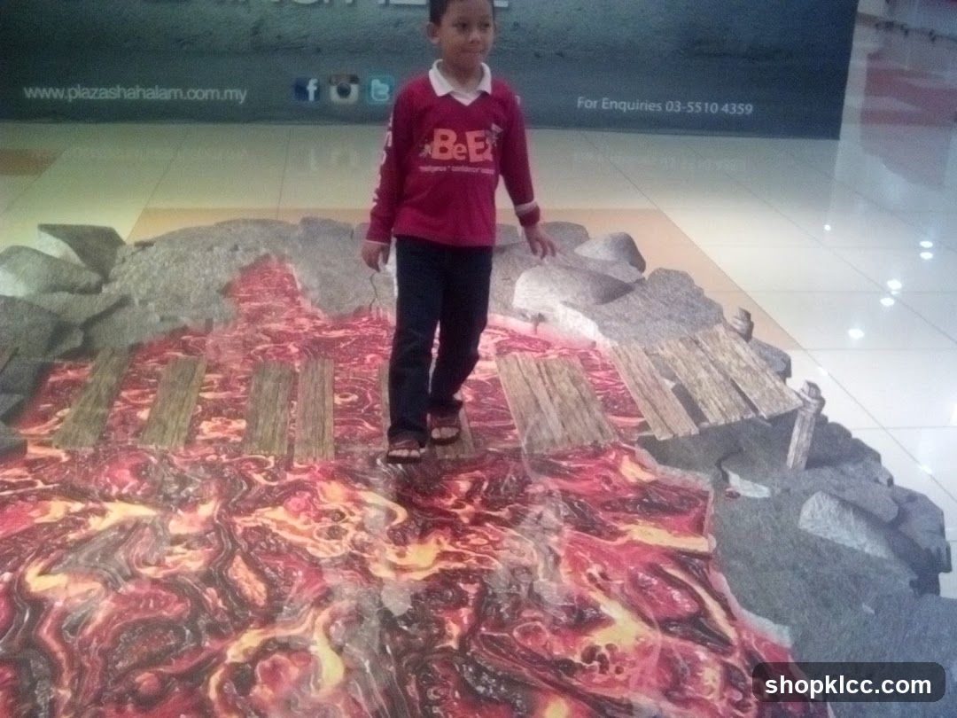 3D Lava Floor Art