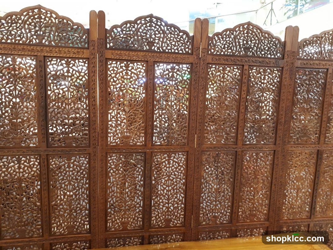 Carved Wooden Room Divider