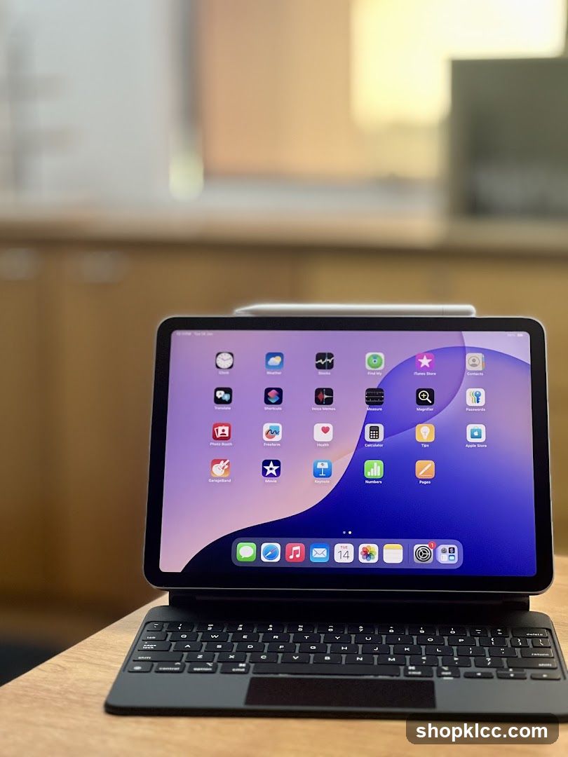 iPad with Keyboard and Apple Pencil