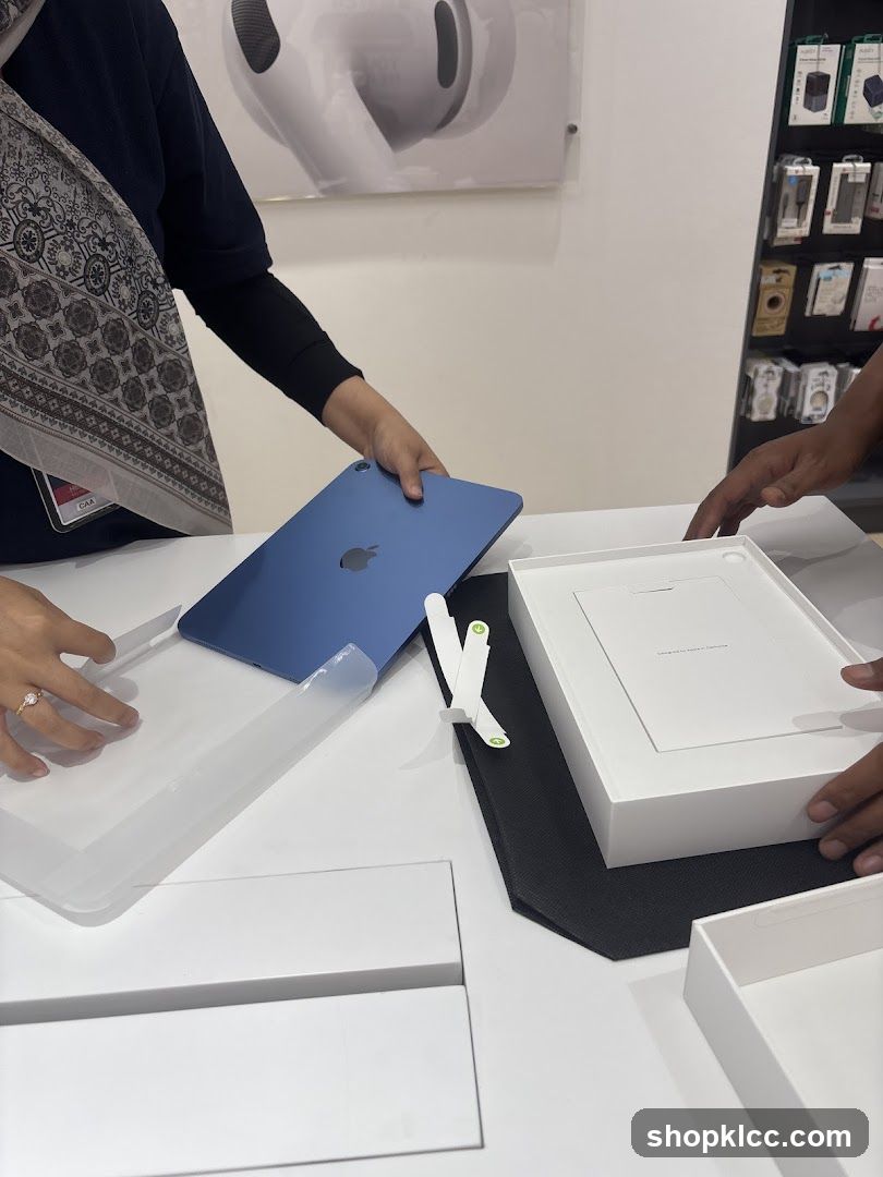Unboxing an Apple Tablet