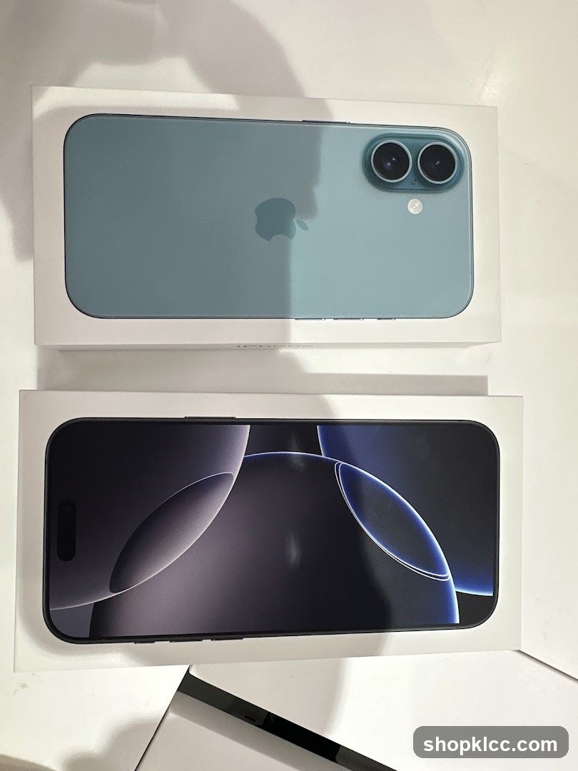 Two iPhones in Boxes