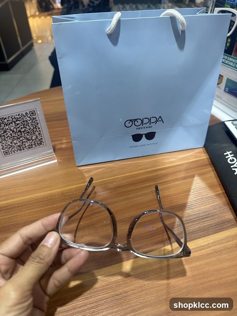 Eyeglasses and Shopping Bag