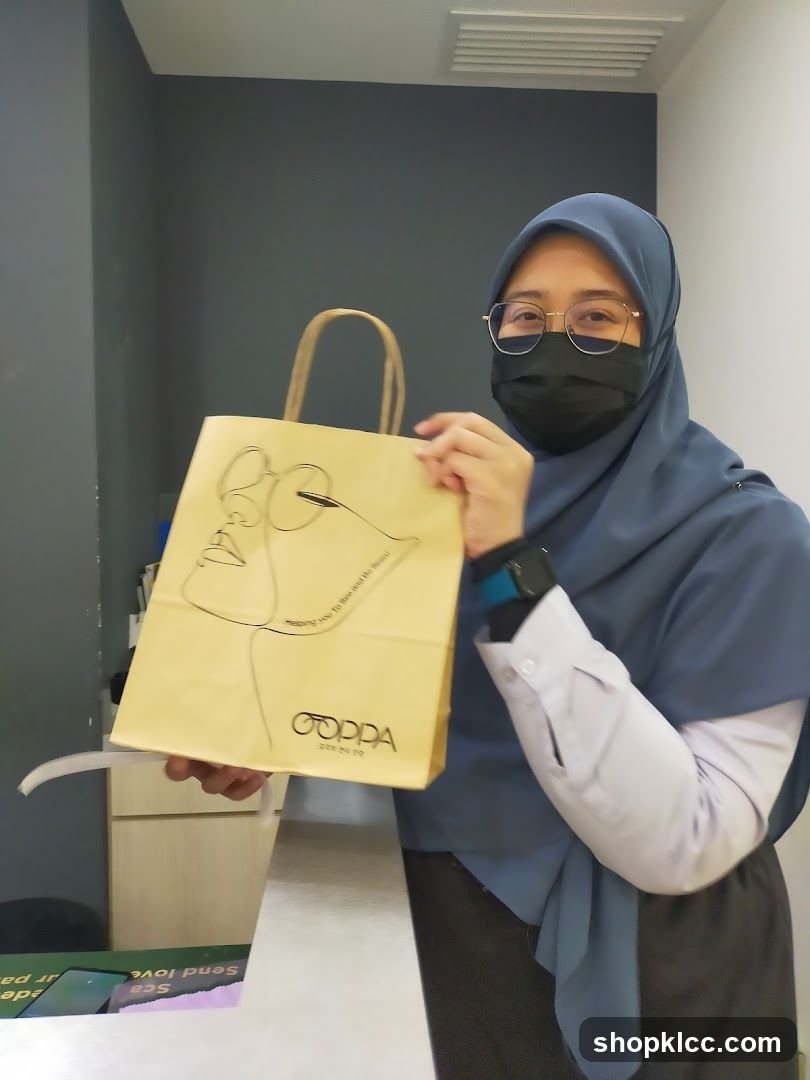 Woman holding a shopping bag