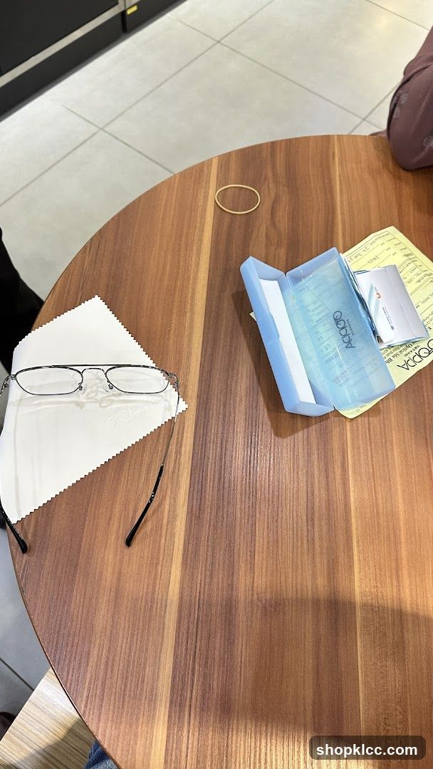 Eyeglasses and Case on Table