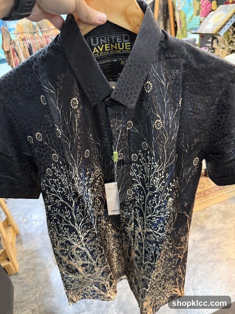 Black patterned shirt