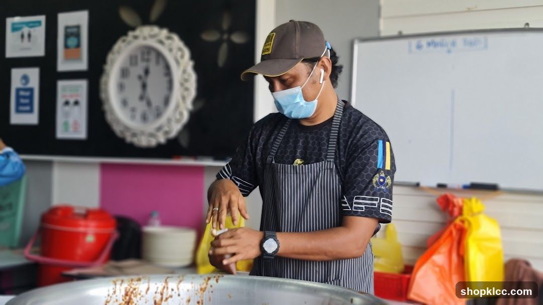 Man preparing food