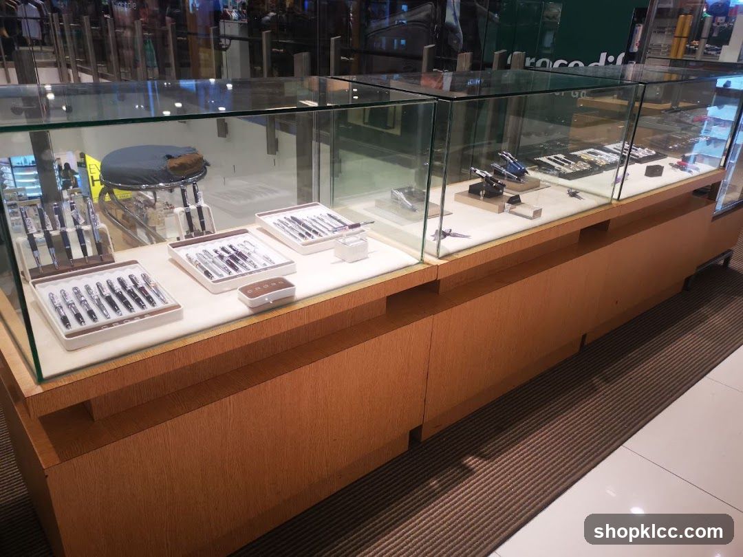 Display Case with Pens