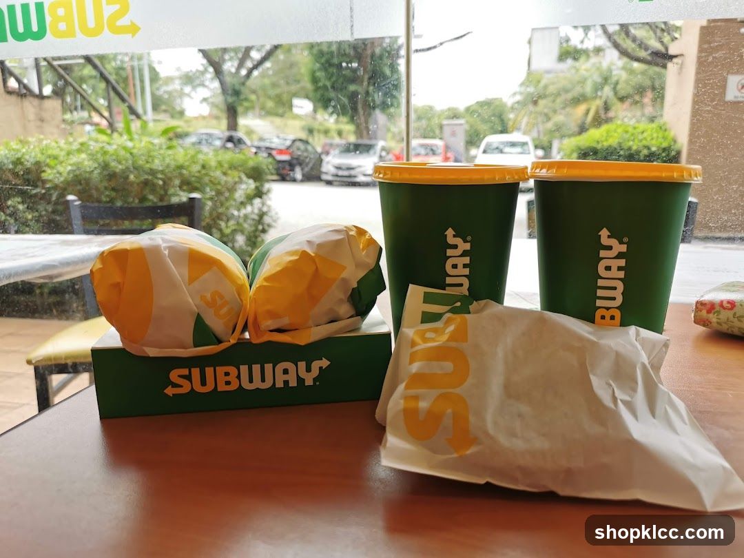 Subway Sandwiches and Drinks