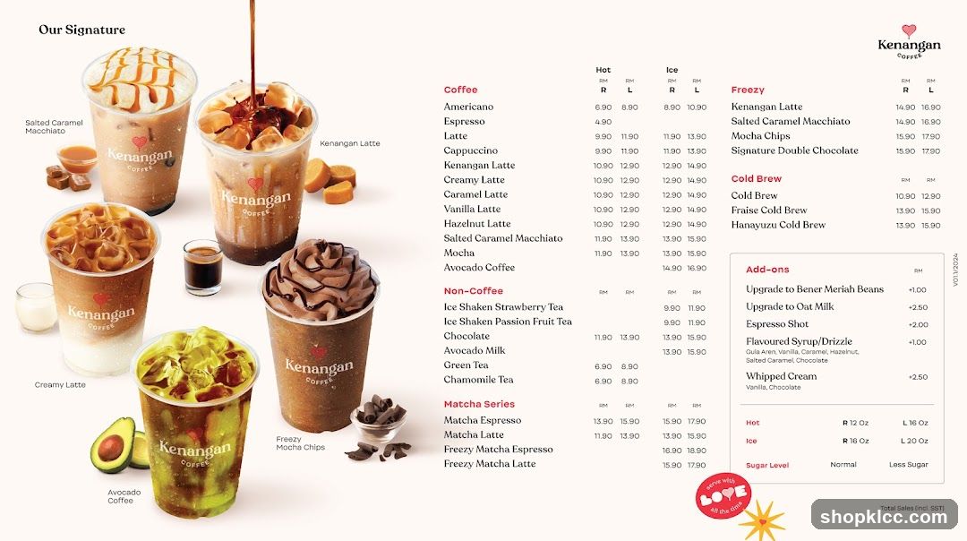 Kenangan Coffee Menu