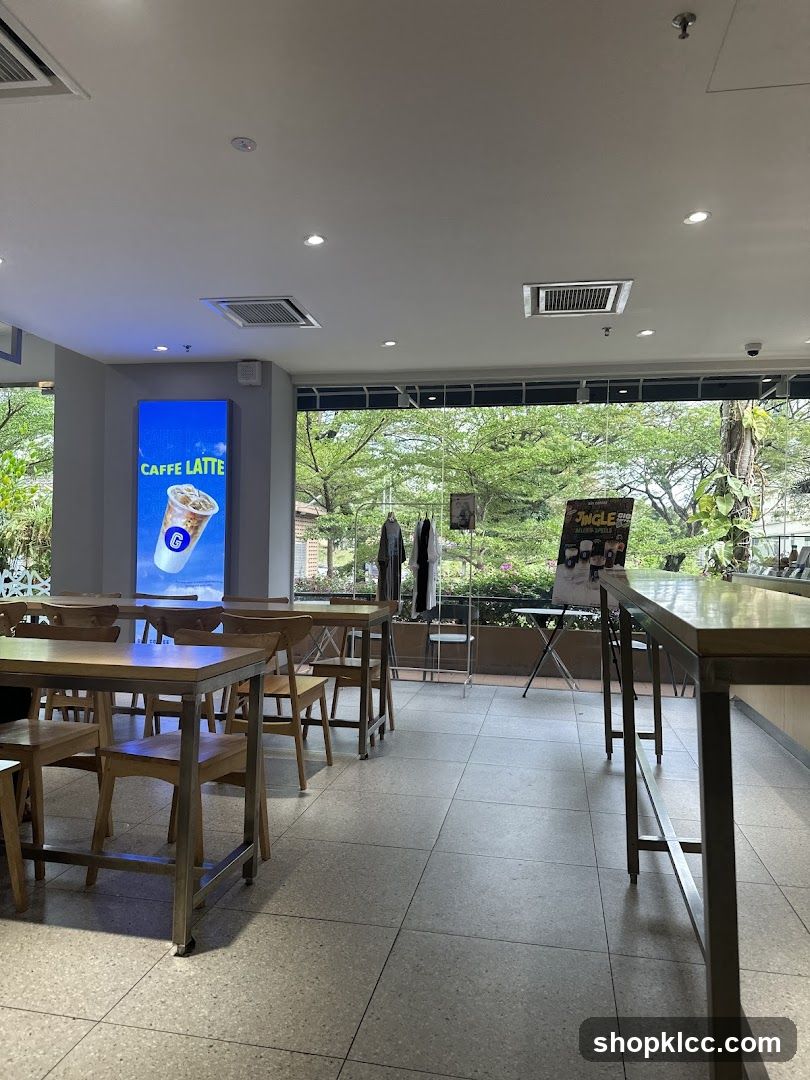 Cafe Interior with Outdoor View