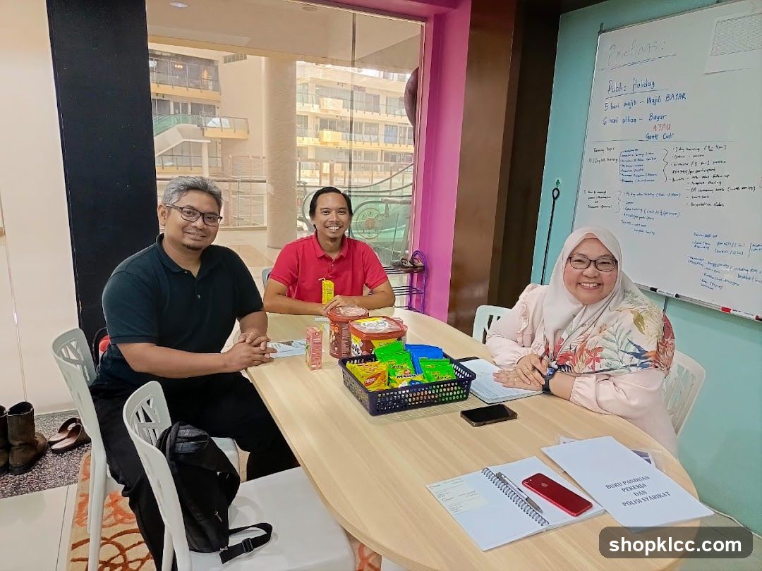 Meeting in an office