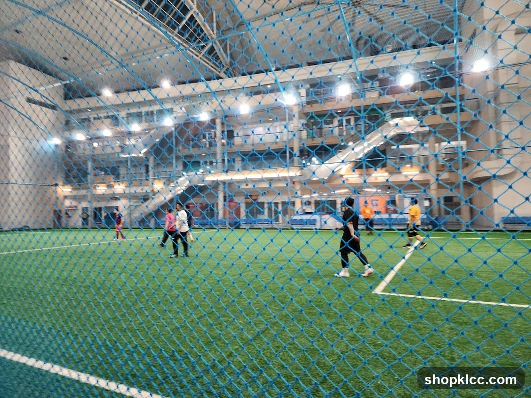 Indoor Soccer Field with Players