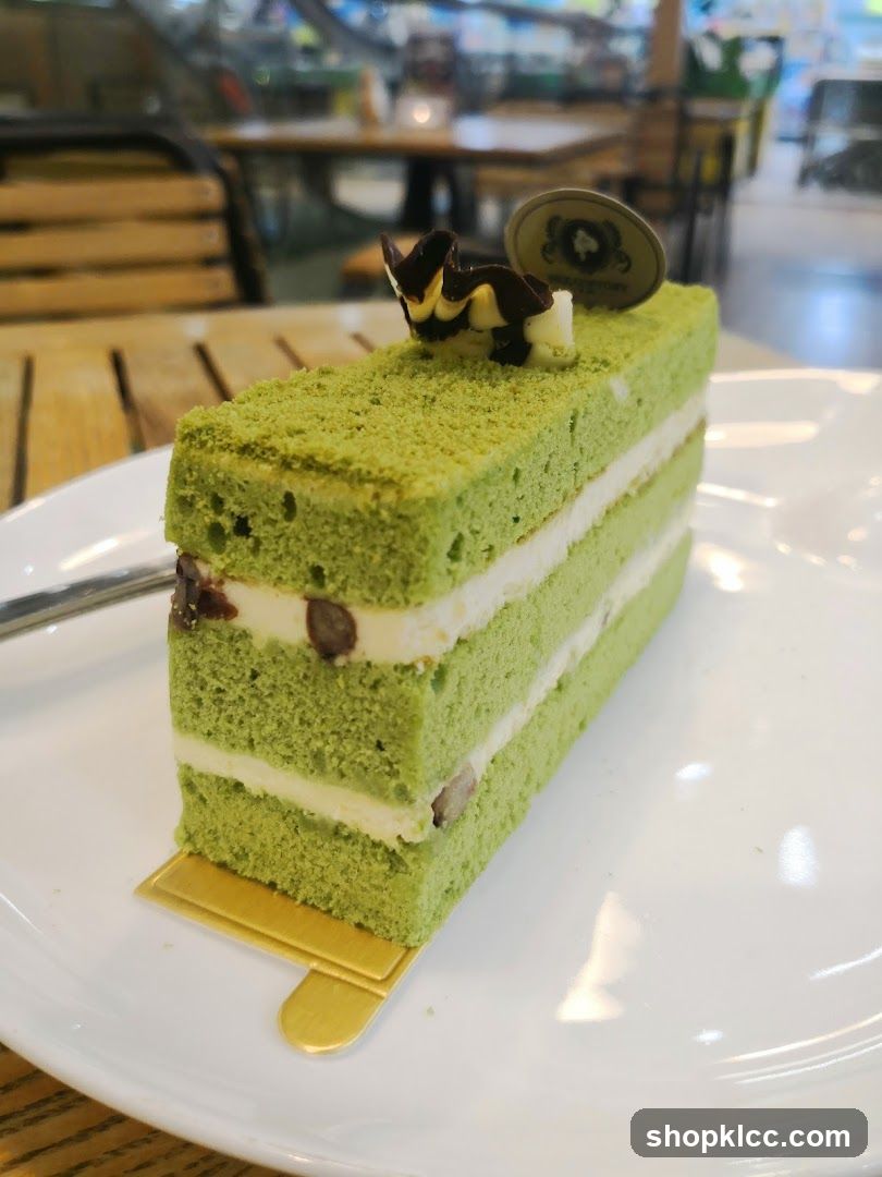 Matcha Cake Slice