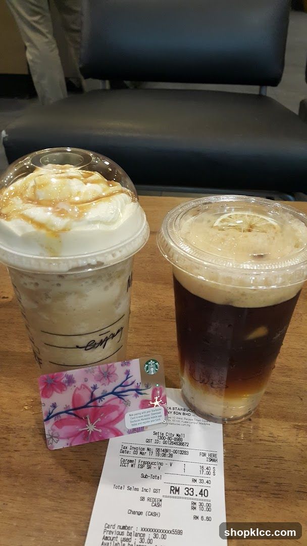 Starbucks Drinks and Receipt