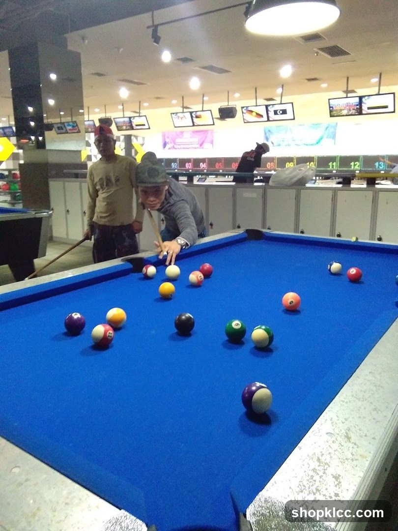 People playing billiards