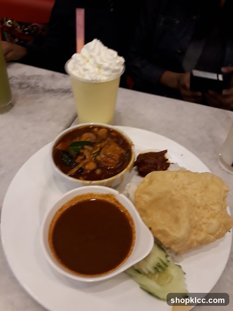 Plate of Food with Drink