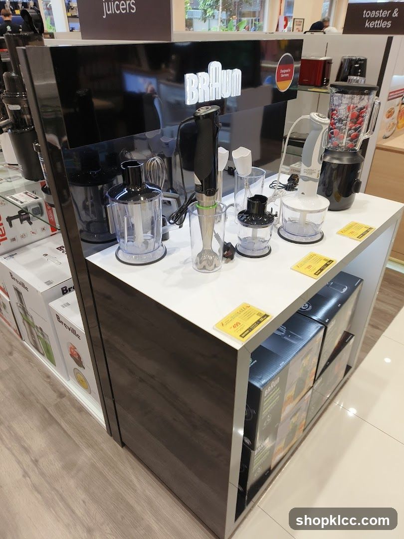 Braun kitchen appliances display