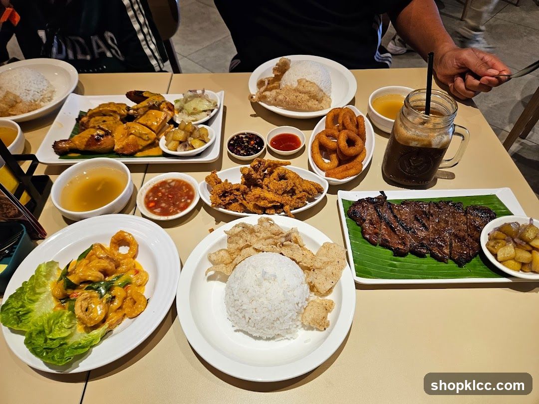 Table with various dishes