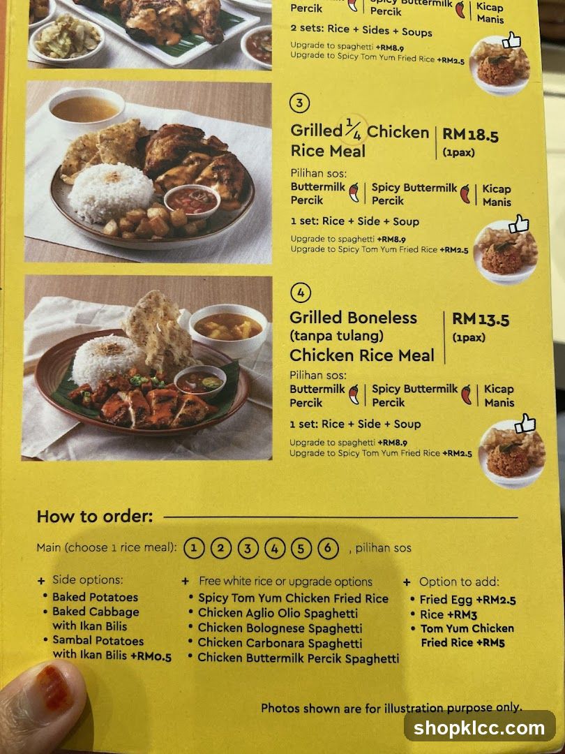 Grilled Chicken Rice Meal