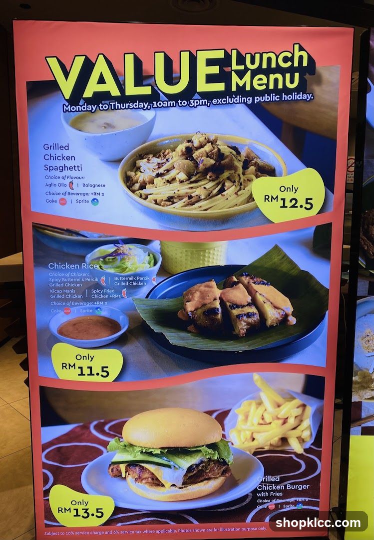 Value Lunch Menu