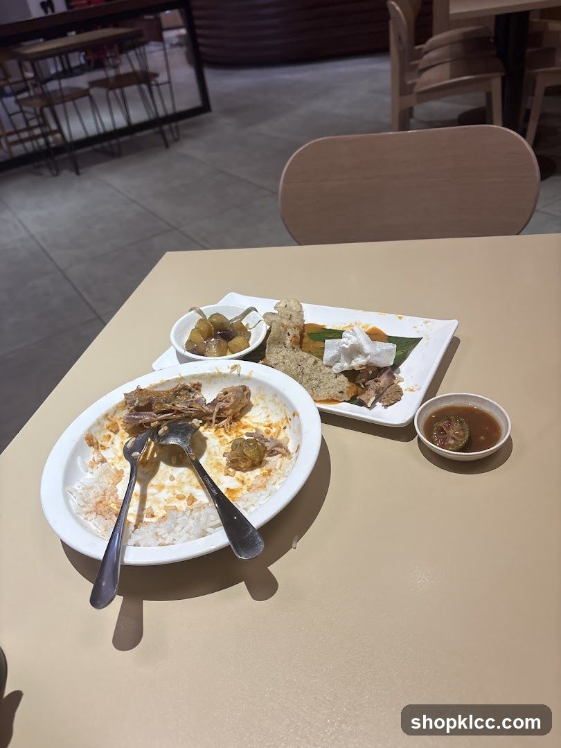 Partially Eaten Meal on Table